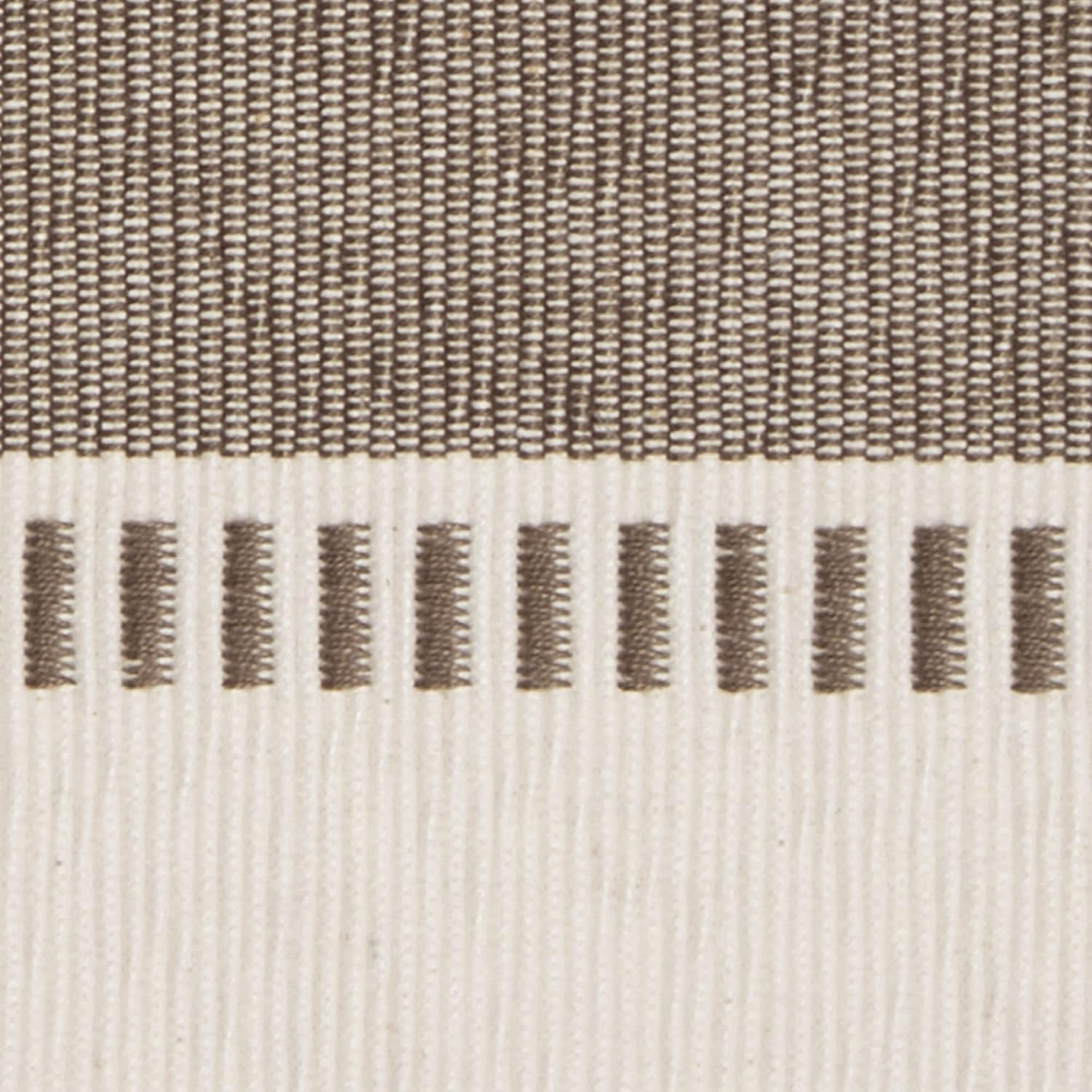 Brown Dobby Stripe Ribbed Table Runner 13x72