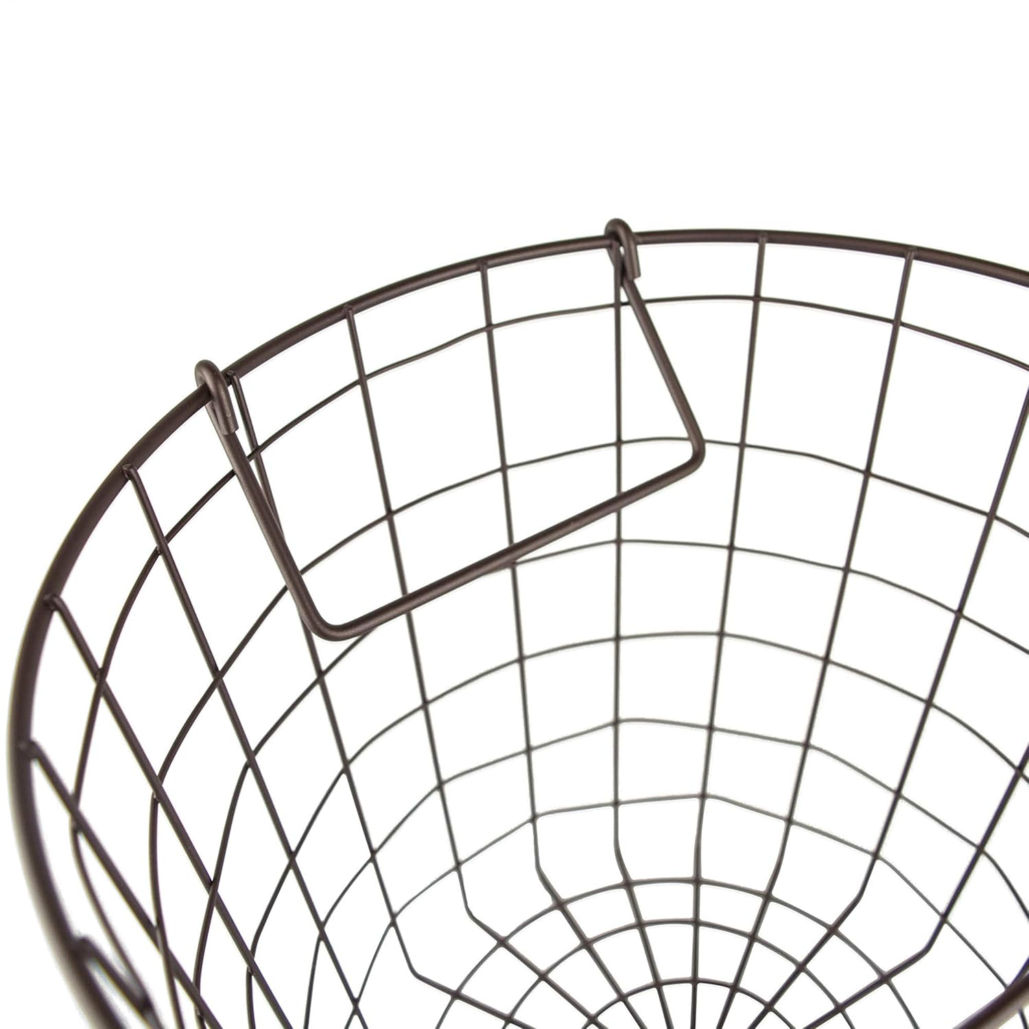 DII Metal Wire Mesh Stackable Utility Storage Bin, Small Round, 12x12x10", Bronze