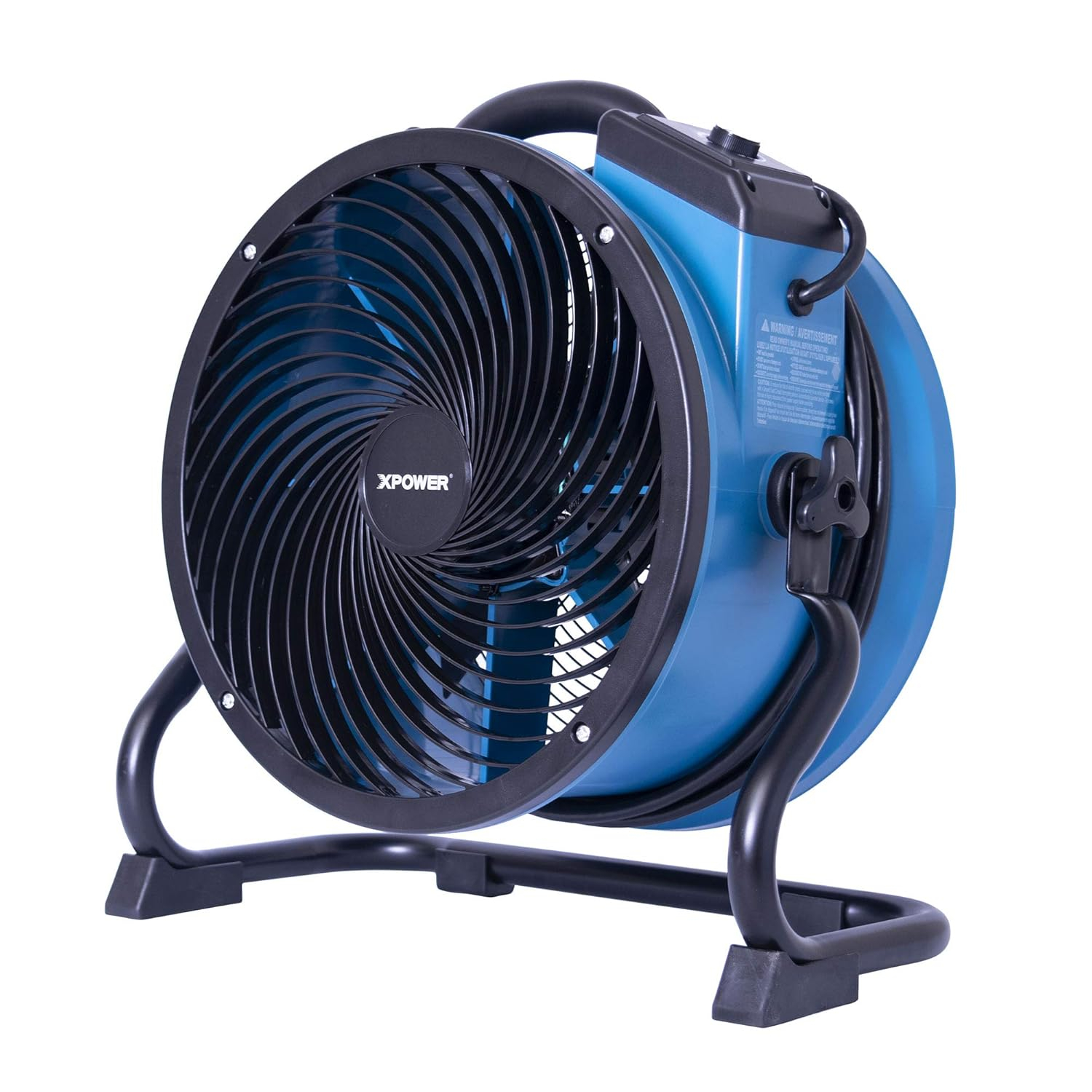 XPOWER Blue Industrial Axial Air Mover Blower Fan with Variable Speed Control