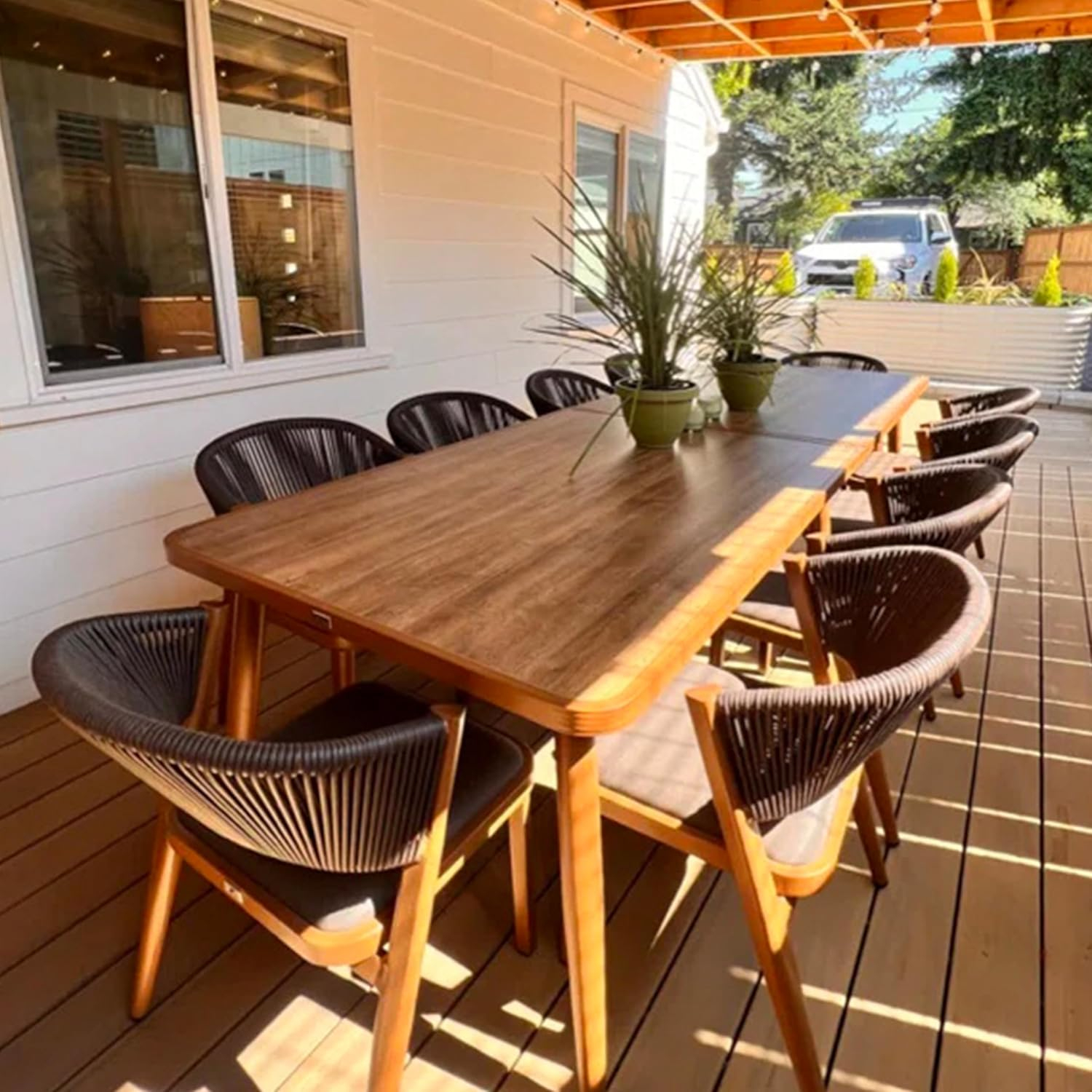 Outdoor Patio Dining Chairs with Cushions All Aluminum Frame for Lawn Garden Backyard Deck Patio in Gray(Set of 2)