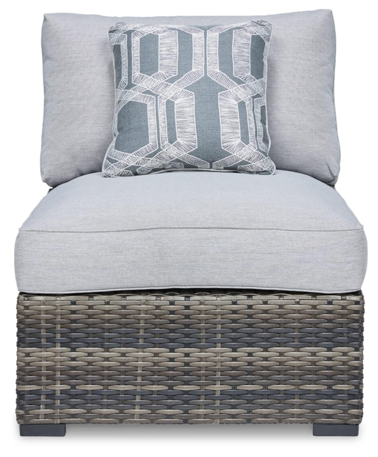 Signature Design by Ashley Casual Harbor Court Armless Chair with Cushion (Set of 2)  Gray