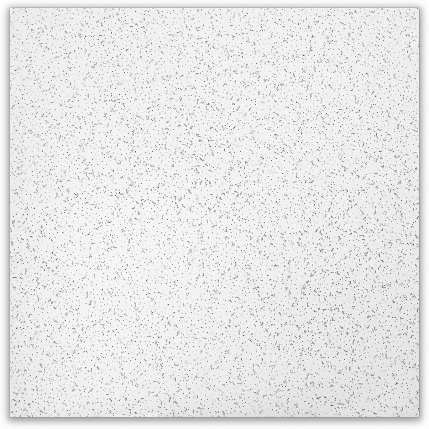 Armstrong 2x2 RANDOM TEXTURED Acoustic Ceiling Tiles for Suspended Ceiling Grids, 16-tiles per pack, White