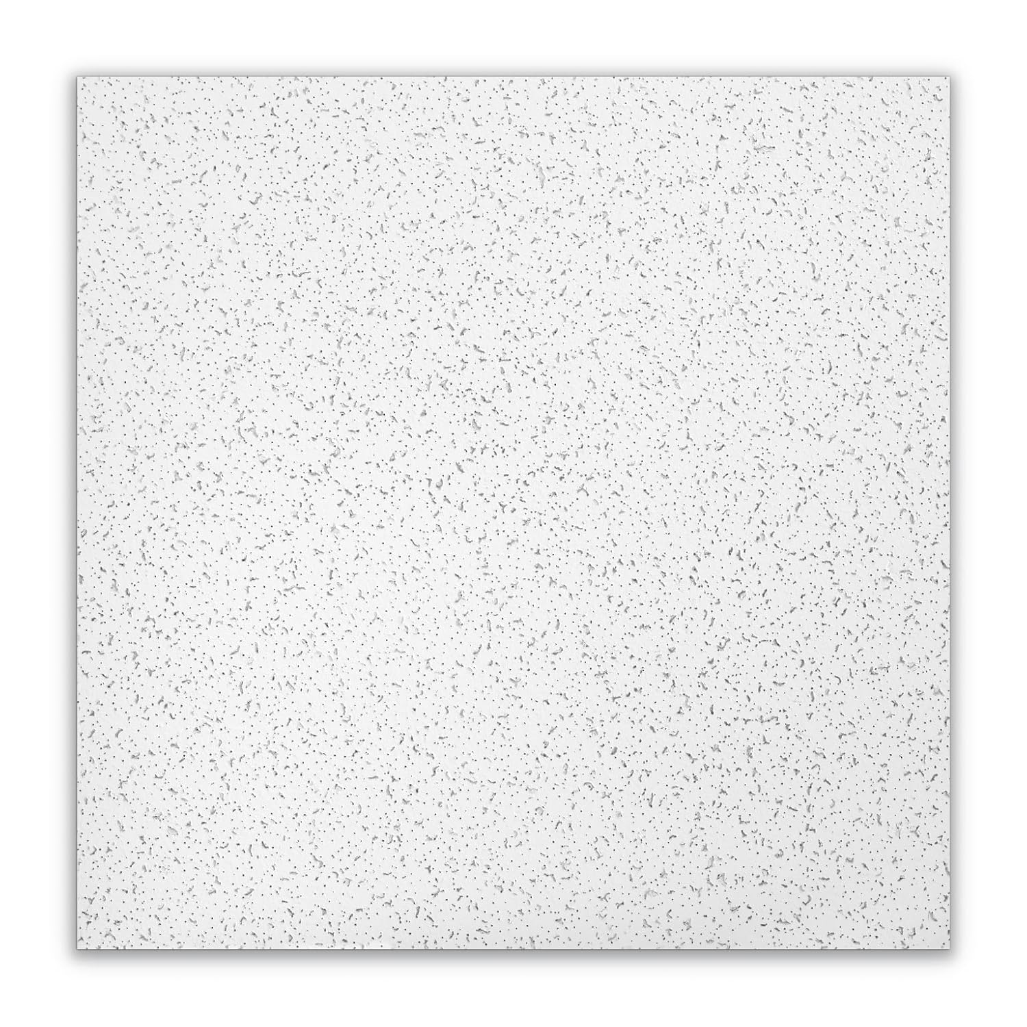 Armstrong 2x2 RANDOM TEXTURED Acoustic Ceiling Tiles for Suspended Ceiling Grids, 16-tiles per pack, White