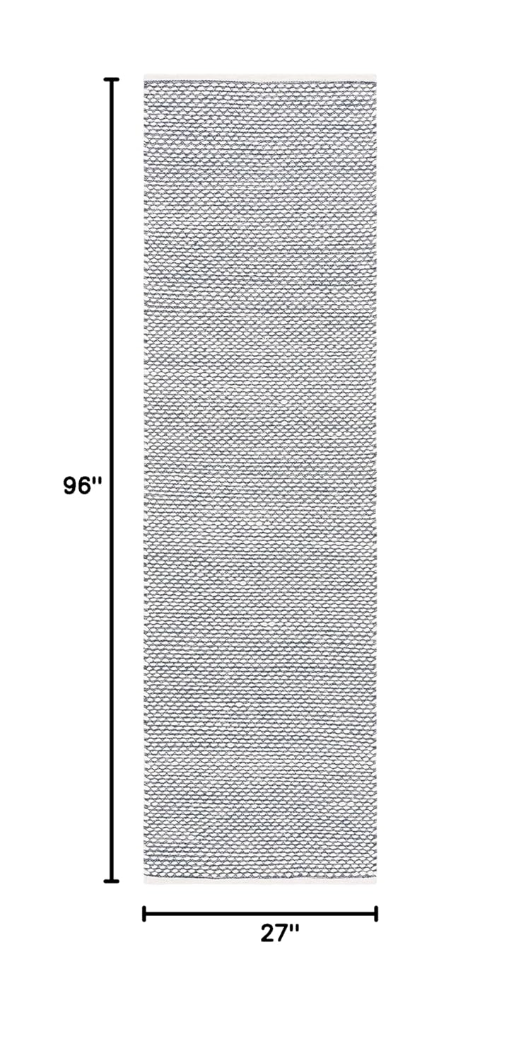 SAFAVIEH Vermont York Solid Runner Rug, Navy, 2'3" x 8'