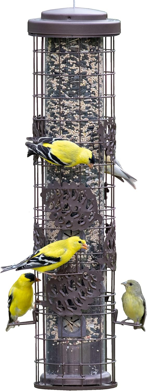 Perky-Pet SBG101 Squirrel Off Max Pinecone Bird Feeder with Flexports – 1.75 lb Capacity