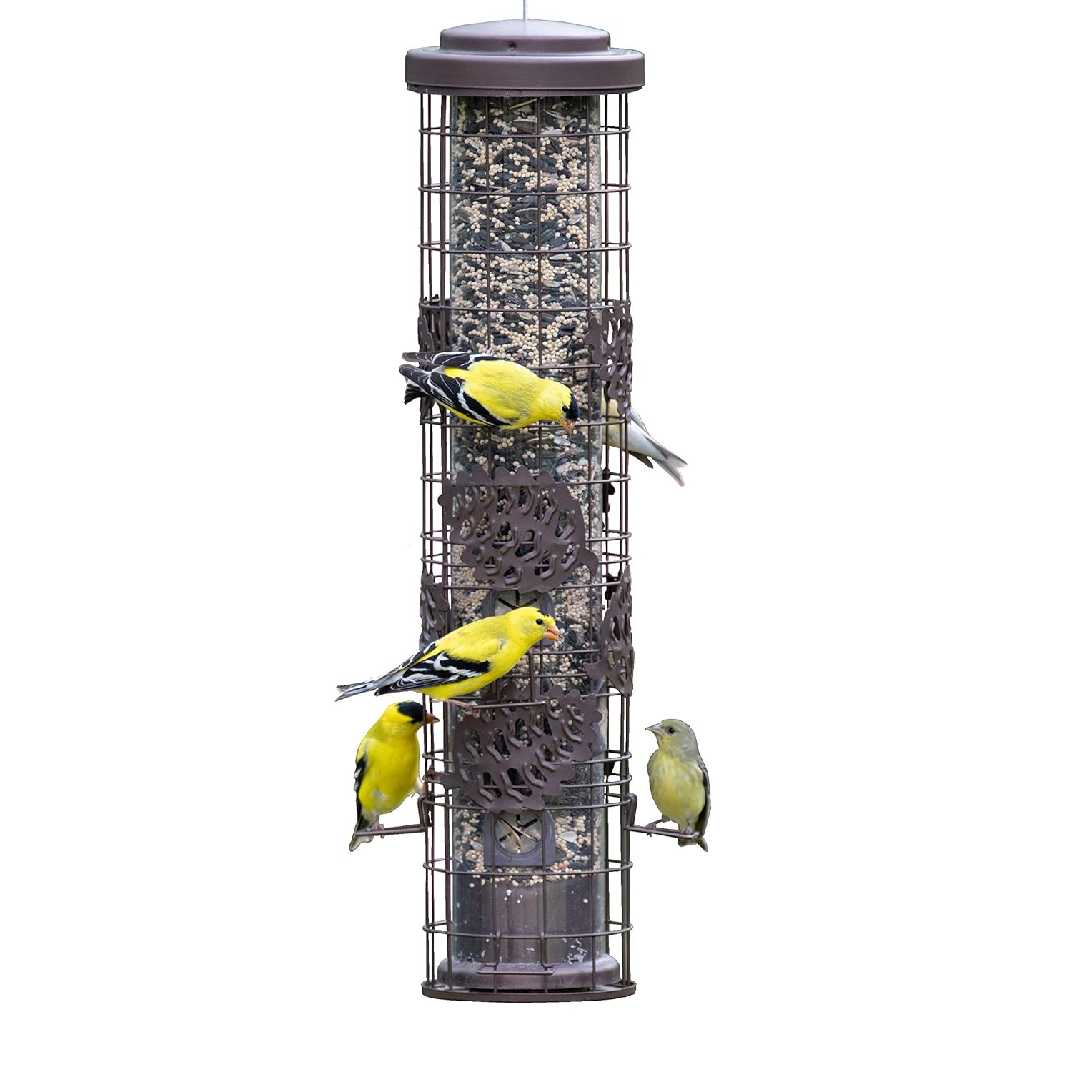 Perky-Pet Squirrel-Be-Gone Max Pinecone Bird Feeder Mesh Hanging Squirrel-Resistant Tube Bird feeder - 1.75-lb