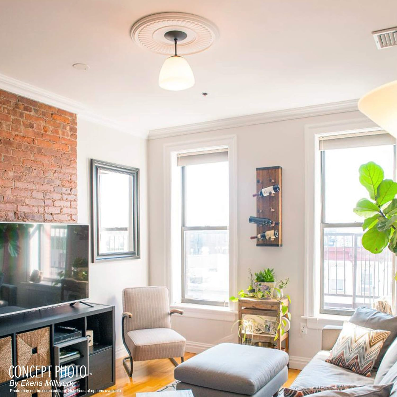 Attica Thermoformed PVC Ceiling Medallion