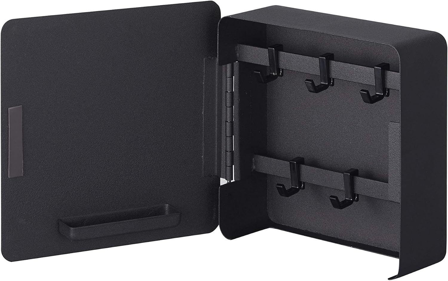 Black Steel Magnetic Wall-Mounted Key Cabinet
