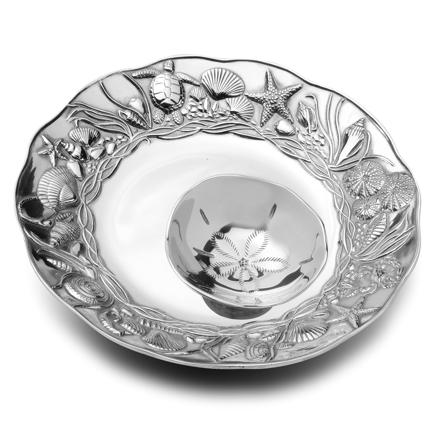 Wilton Armetale Wilton Armetale Coastal Medium Round Serving Bowl, 11.5-Inch -