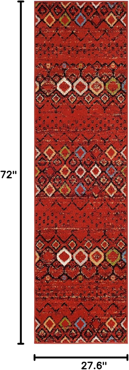 Safavieh Amsterdam Gladwin Geometric Runner Rug, Terracotta/Multi, 2'3" x 6'