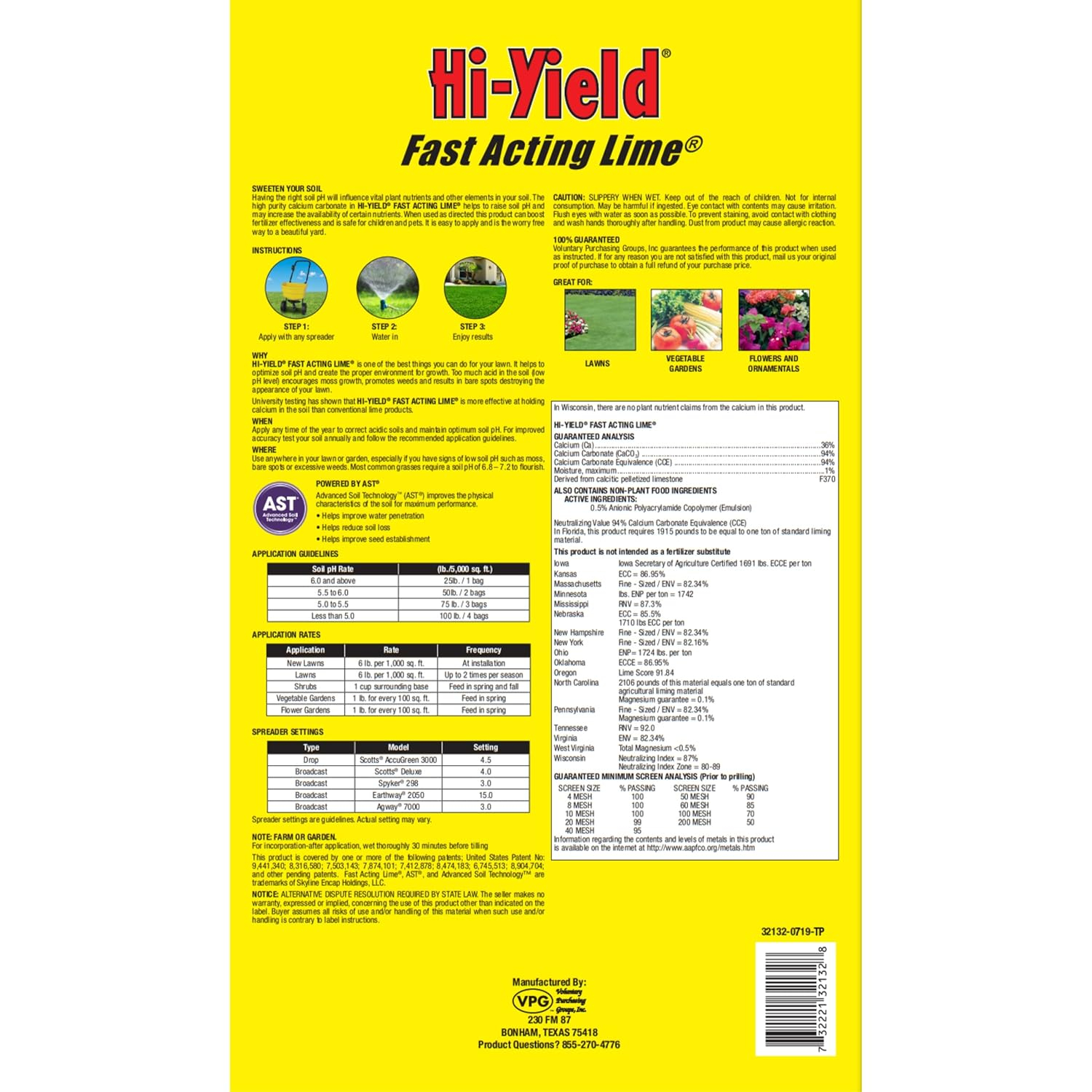 Hi-Yield Fast Acting Lime Soil Supplement Granules, 4 lbs