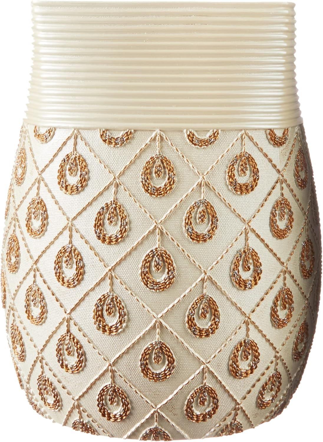 Popular Bath 843941 Seraphina Waste Basket,Ivory