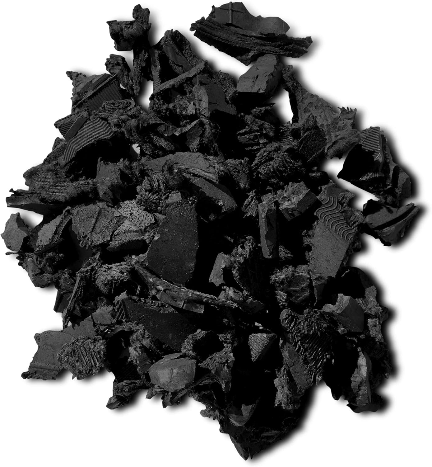 NuPlay Rubber Nugget Playground Protective Flooring Gyms, Swing Set Play Areas, 1 Pack, Black - 25Lbs