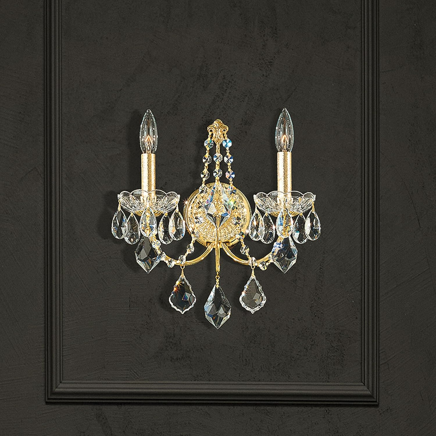 Century Steel Candle Wall Light