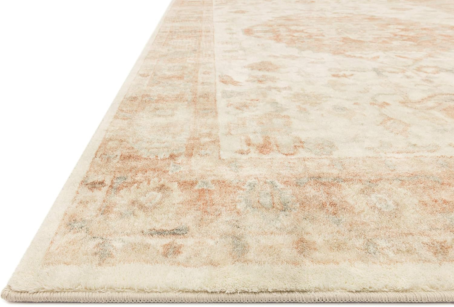 Loloi II Rosette Ivory/Red 7'-6" x 9'-6" Area Rug