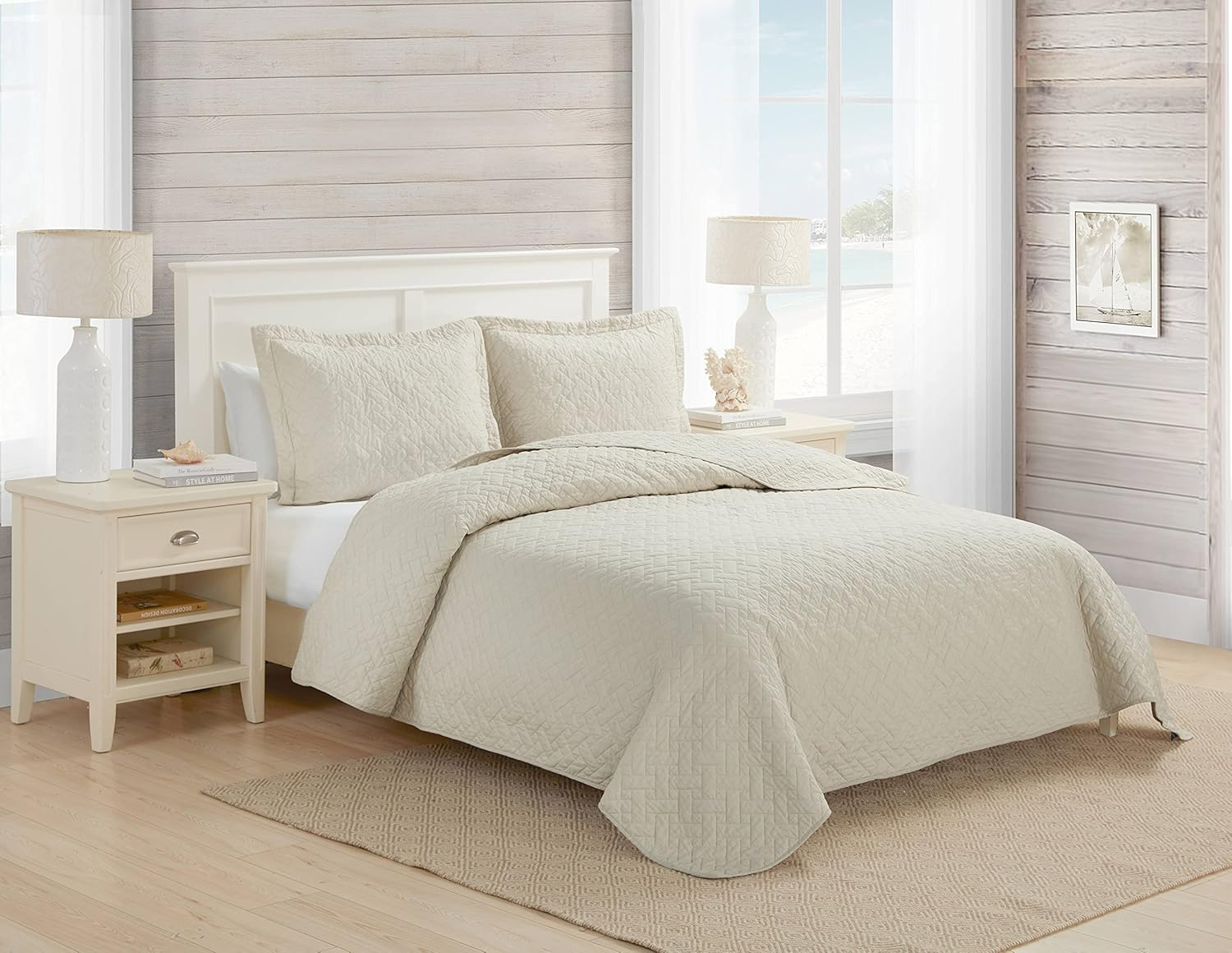 Dune Twin Cotton Reversible Quilt Set with Shams