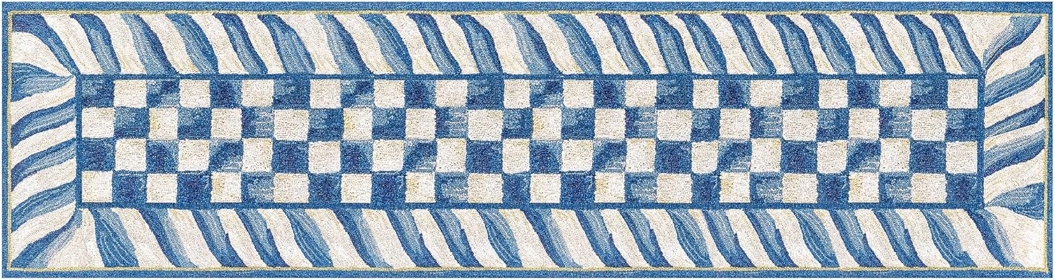 MacKenzie-Childs Truly Royal Check® 2'6" x 8' Washable Runner