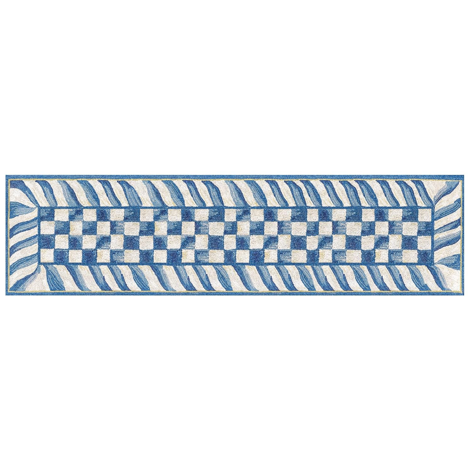 MacKenzie-Childs Truly Royal Check® 2'6" x 8' Washable Runner