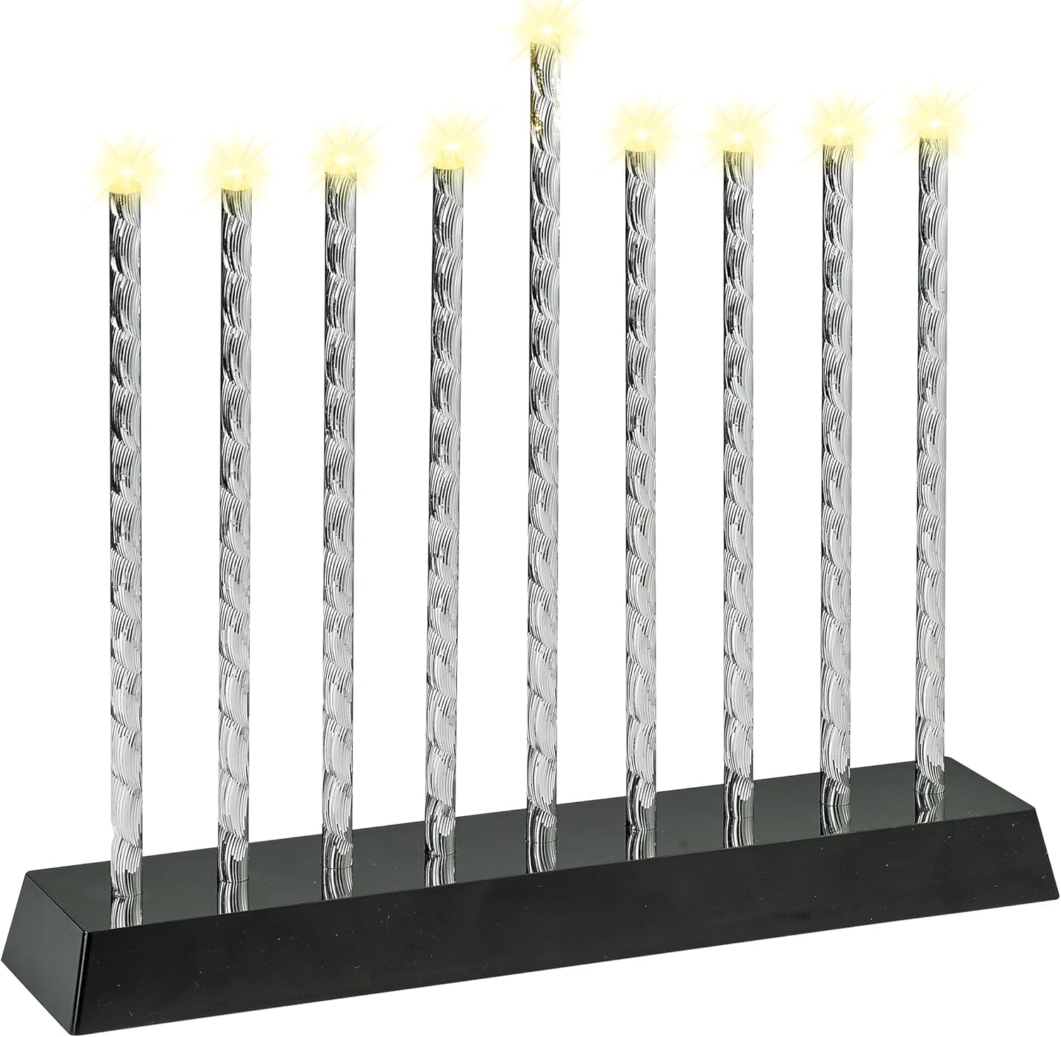 Rite Lite Diamond Cut LED Electric Menorah Hanukkah Menorah with Sequential Lighting, Chasing & Blinking Lights Elegant & Modern Chanukah Gifts Decor Jewish Holiday Party Favors Decorations