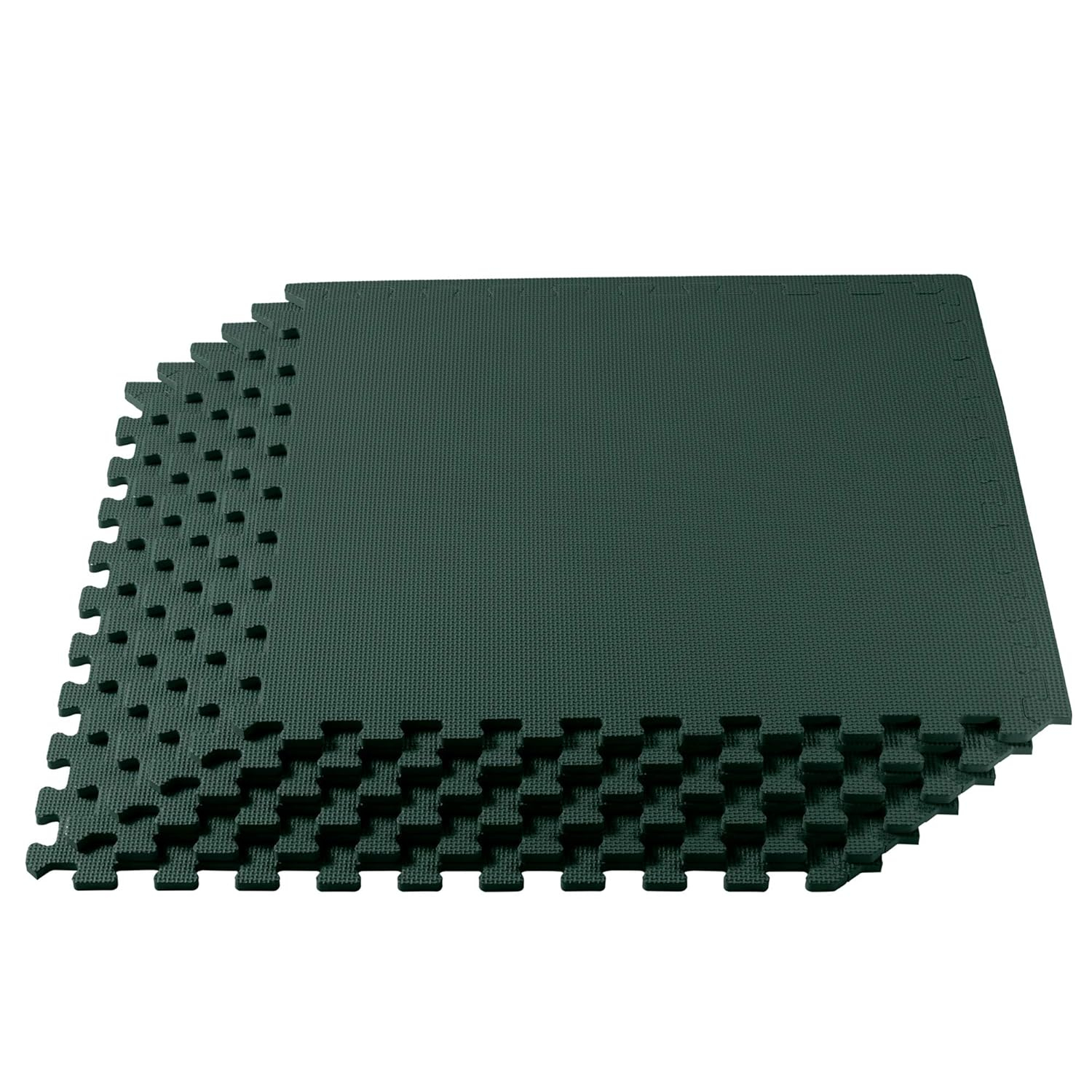 We Sell Mats 1/2 Inch Thickness Multipurpose EVA Foam Floor Tiles, Interlocking Floor Mat for Indoor Gym and Home Use 100 Square Feet (25 Tiles) Hunter Green