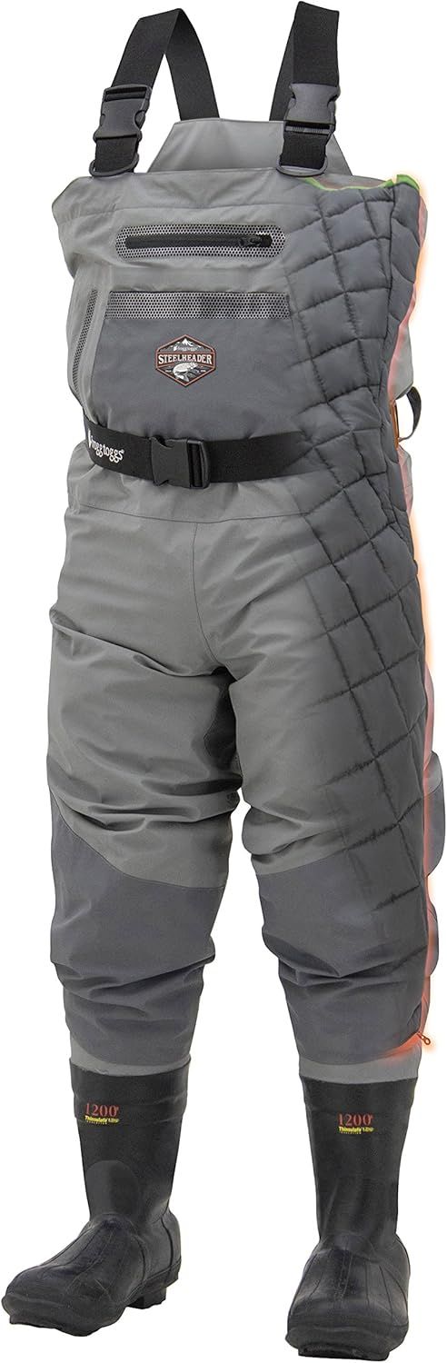 Frogg Toggs SteelHeader Reinforced Nylon Insulated BF Felt Wader | Slate/Gray | Size 12