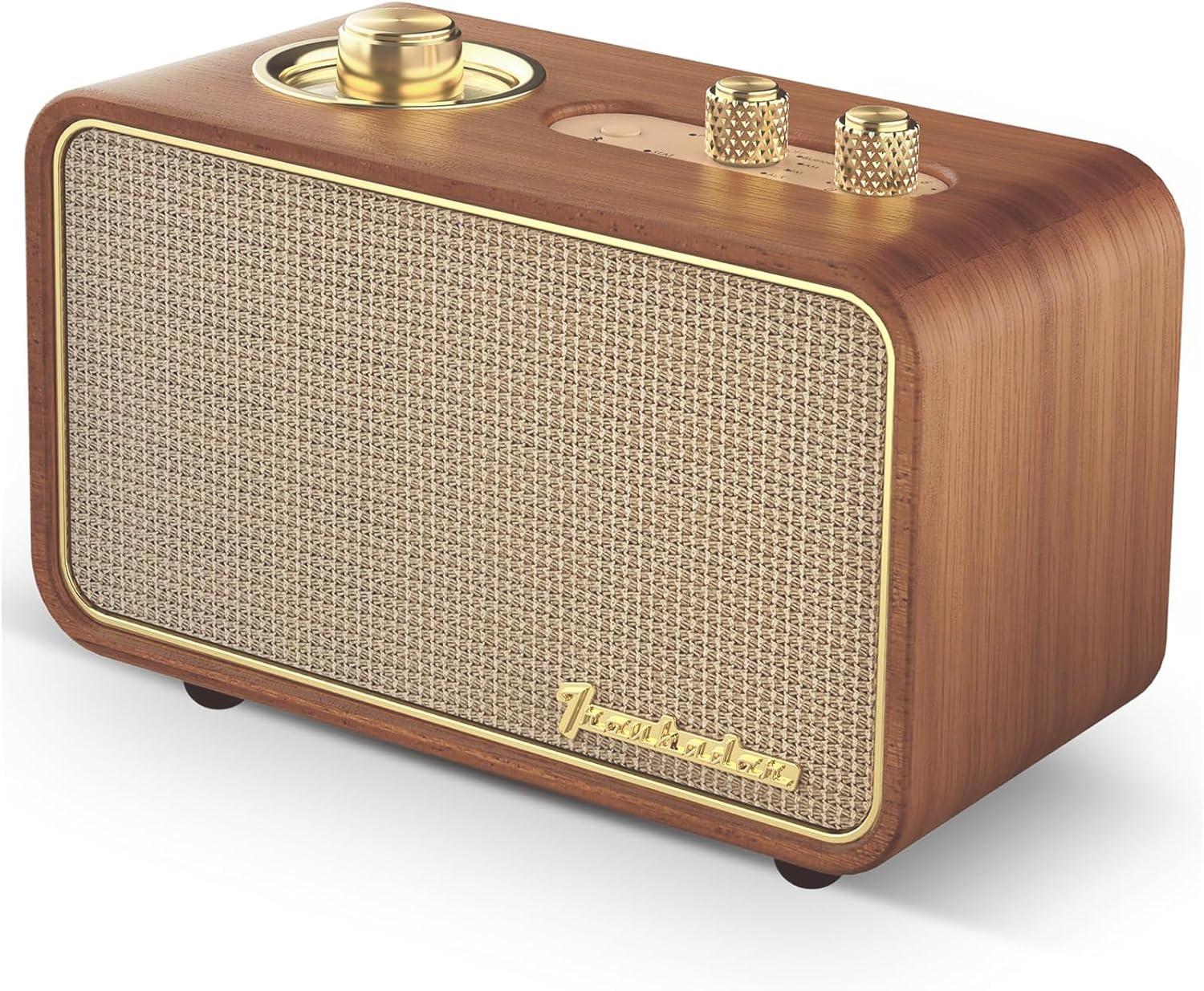 Retro Bluetooth Speaker Wood Vintage Bluetooth Speaker Small Wireless Old Fashion Style, AM/FM Tunning Dial,Electronics for Home, Perfect for Cafe,Restaurant,Vintage Store, Bedroom(Retro Wood)