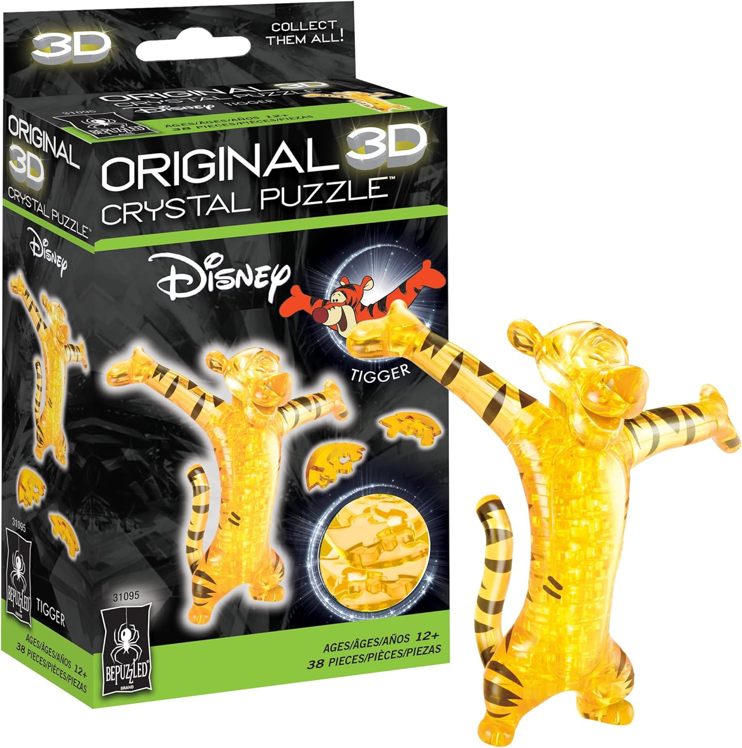 Disney Tigger Original 3D Crystal Puzzle from BePuzzled, Ages 12 and Up