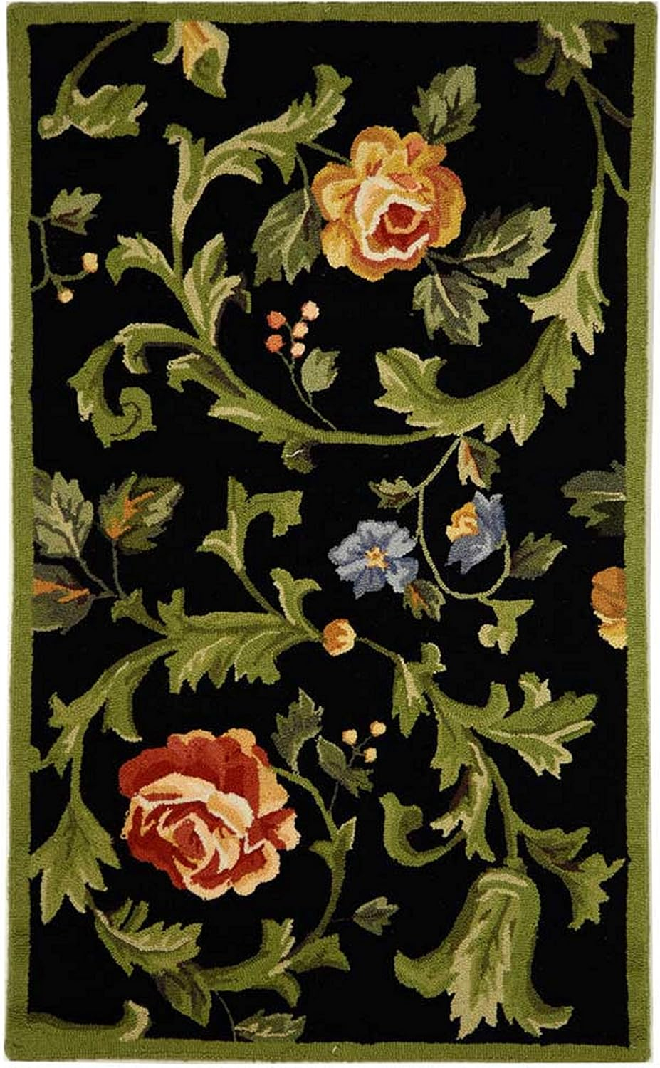SAFAVIEH Chelsea Georgiana Floral Wool Area Rug, Ivory, 2'9" x 4'9"
