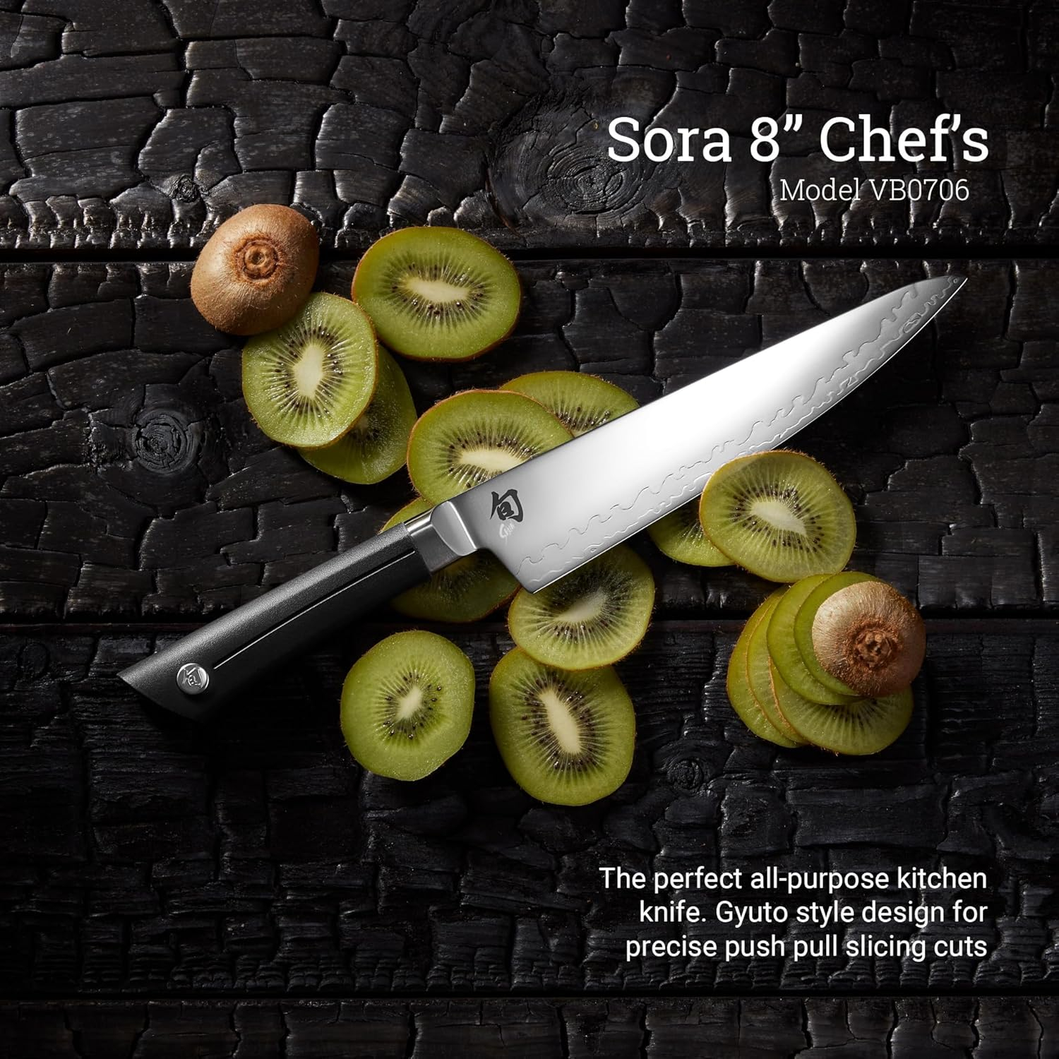 Shun Sora Chef Knife, 8 inch Stainless Steel Blade, Handcrafted in Japan