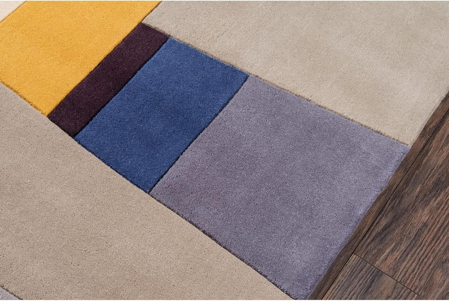 Momeni Rugs New Wave Collection, 100% Wool Hand Carved & Tufted Contemporary Area Rug, 5'9" Round, Grey