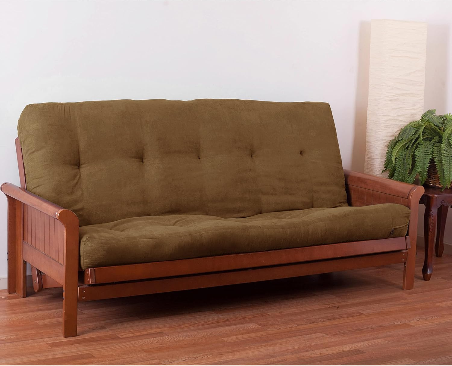 Camel Microsuede Full Futon Mattress with High Density Foam