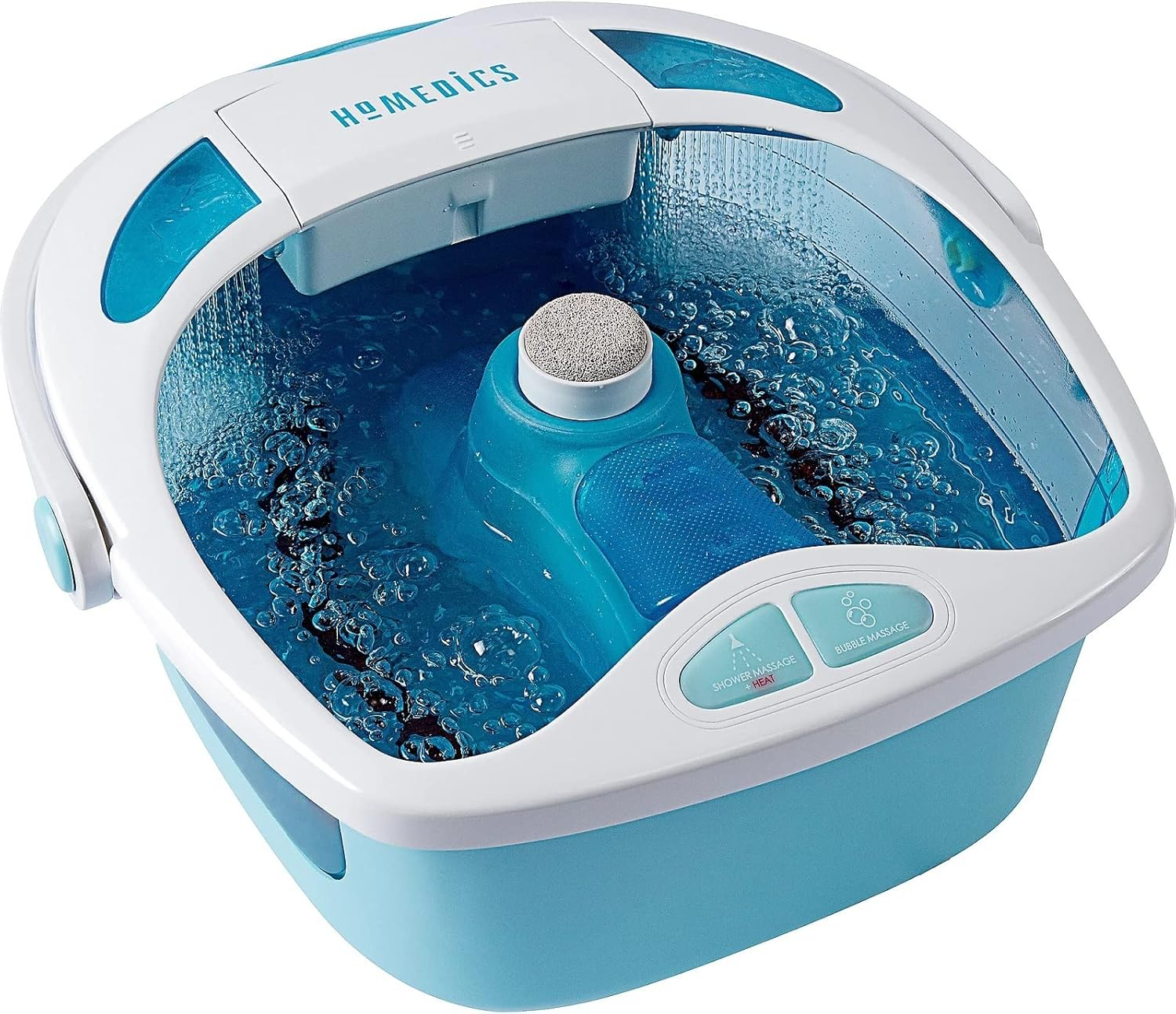 Homedics Shower Bliss Footspa with Massaging Water Jets, 3 Attachments and Toe-Touch Controls, FB-625
