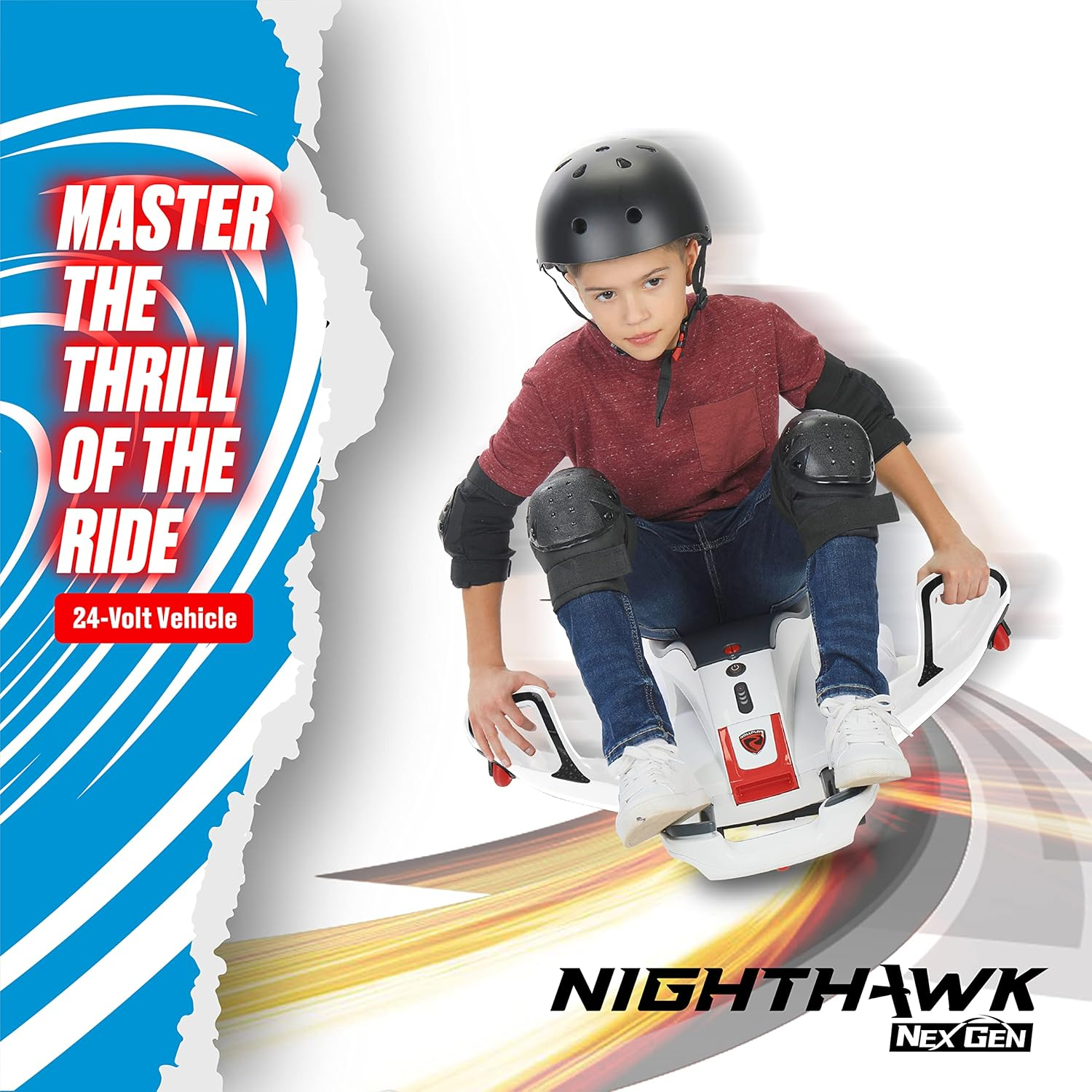 Rollplay Nighthawk Nexgen 24-Volt Battery Electric Ride-On Toy, White