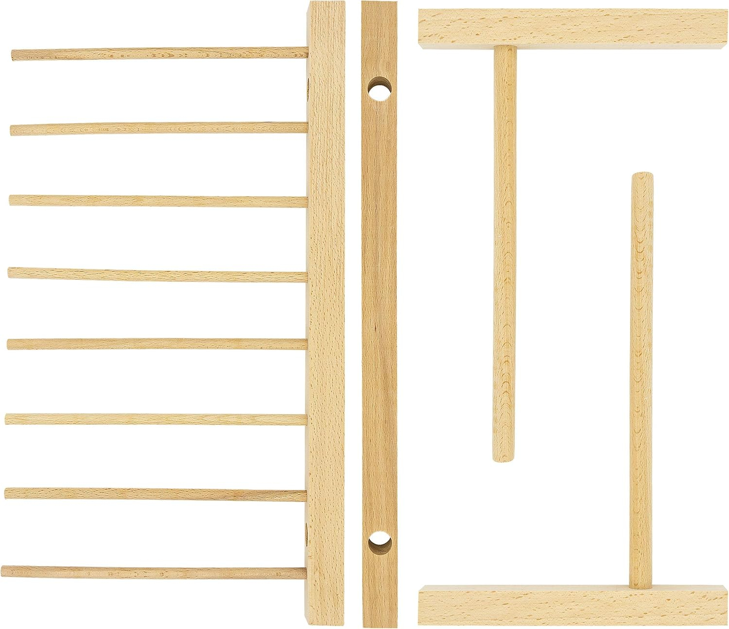 Southern Homewares Collapsible Wooden Pasta Drying Rack – Natural Beechwood Pasta Hanger for Fresh Pasta, Noodles, and Spaghetti – Easy to Assemble, Compact Design – Ideal for Home Pasta Making