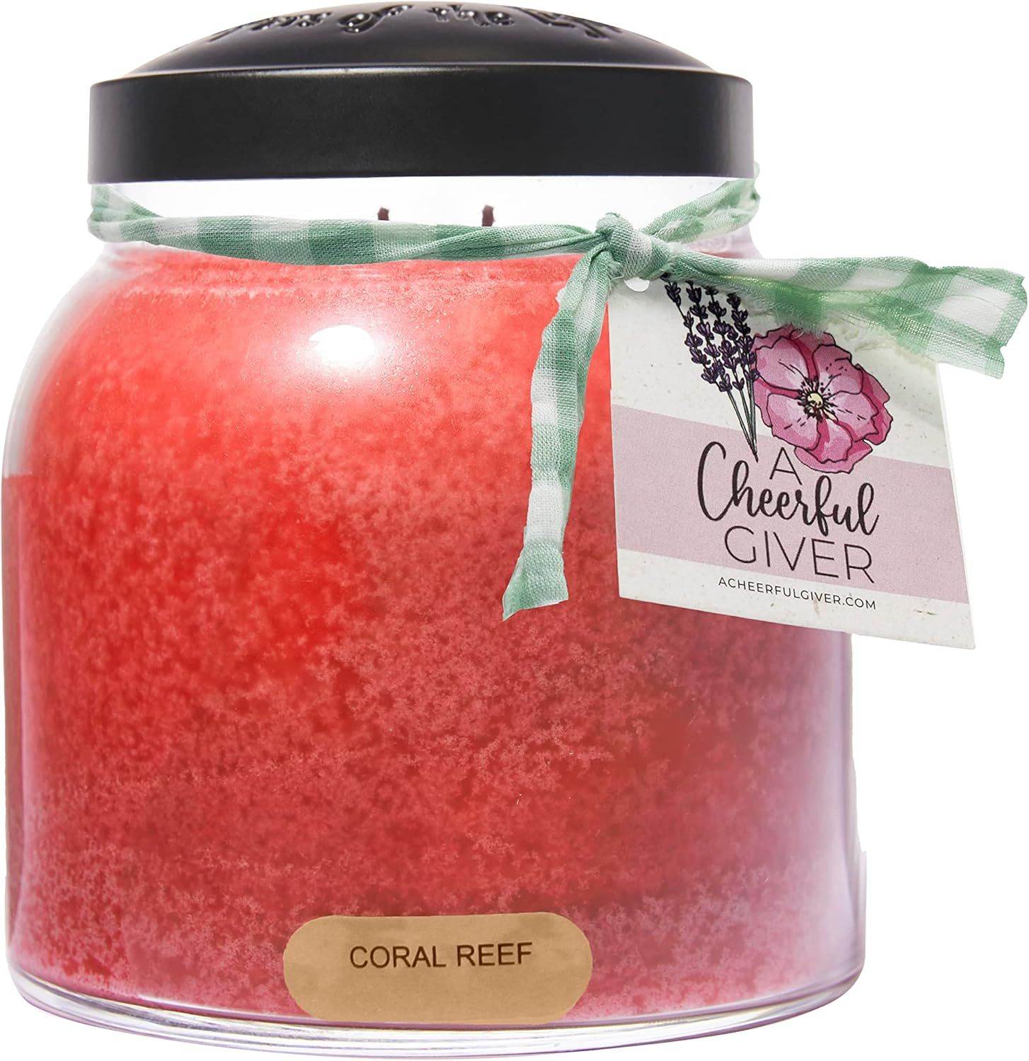 Coral Reef Scented Jar Candle with Black Lid