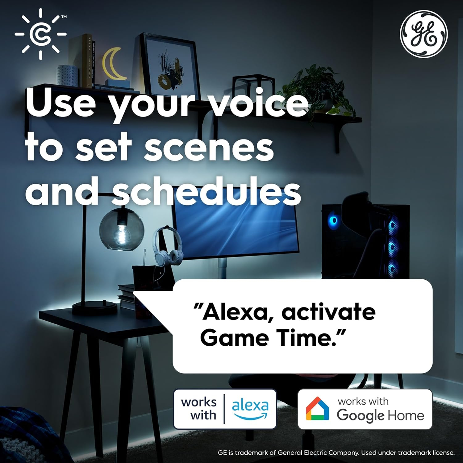 GE CYNC Smart LED Light Bulbs, G25 Globe Bulb, Room Décor Aesthetic, Color Changing Light Bulbs, 60W Equivalent, Works with Amazon Alexa and Google Home (2 Pack)