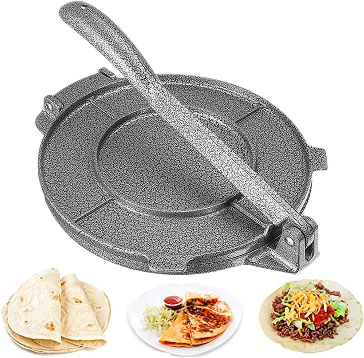 HURRISE Tortilla Maker, Pressing Tool Tortillas Press 6.5-inch tool for making chapati tortilla, tacos, burritos, pizza and dough kitchen accessories