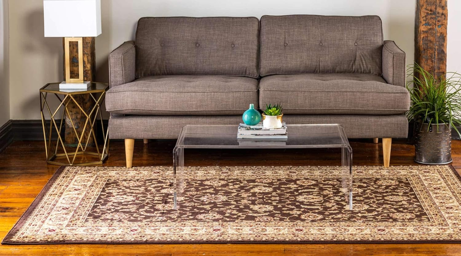 Unique Loom Voyage Collection Area Rug - St. Louis (7' 10" x 11' Rectangle Brown/Green)