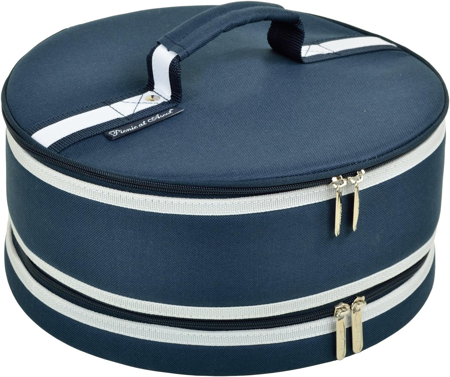 Picnic at Ascot Pie and Cake Carrier 12" Diameter - Rigid No Sag - Sides, Top, Bottom