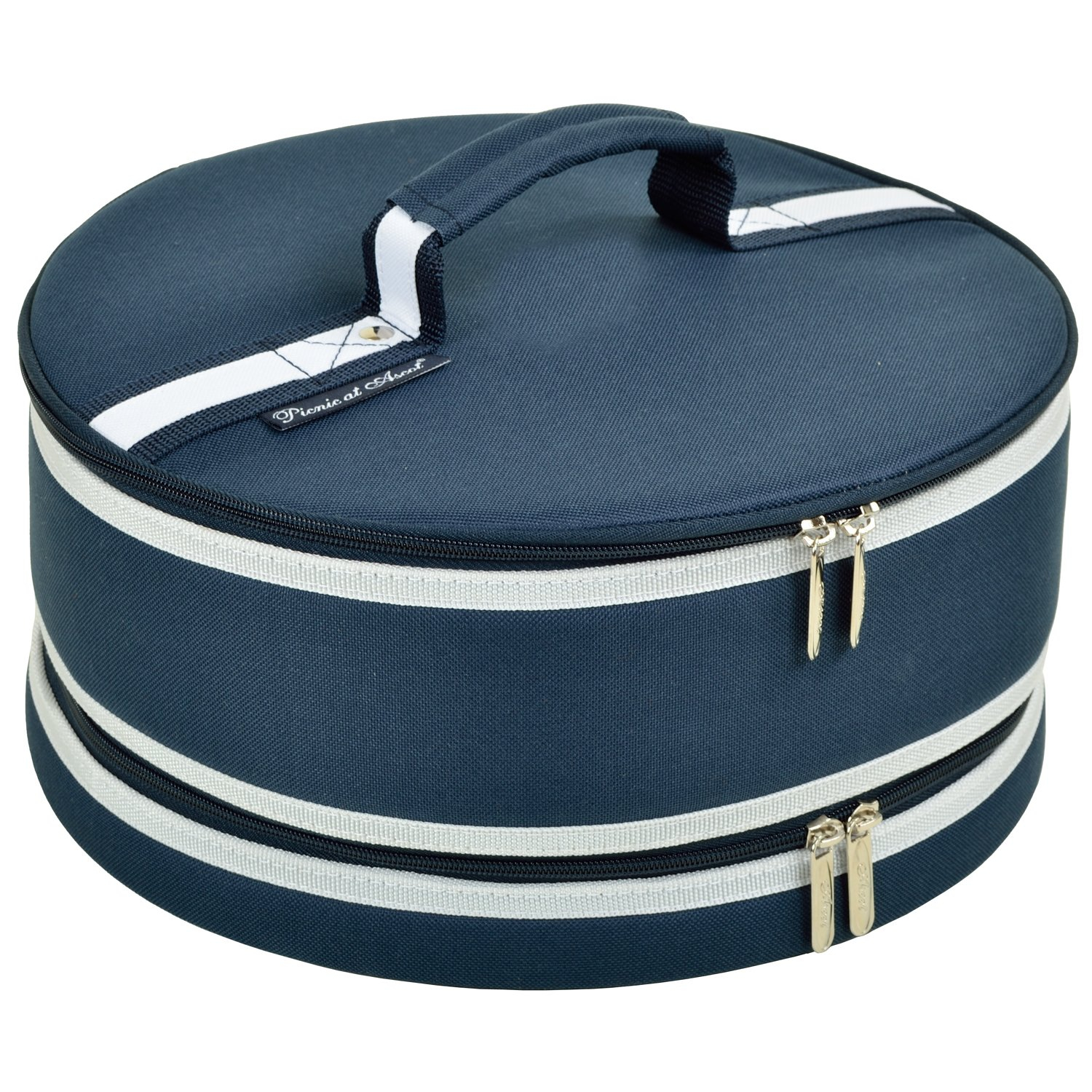 Picnic at Ascot Pie and Cake Carrier 12" Diameter - Rigid No Sag - Sides, Top, Bottom