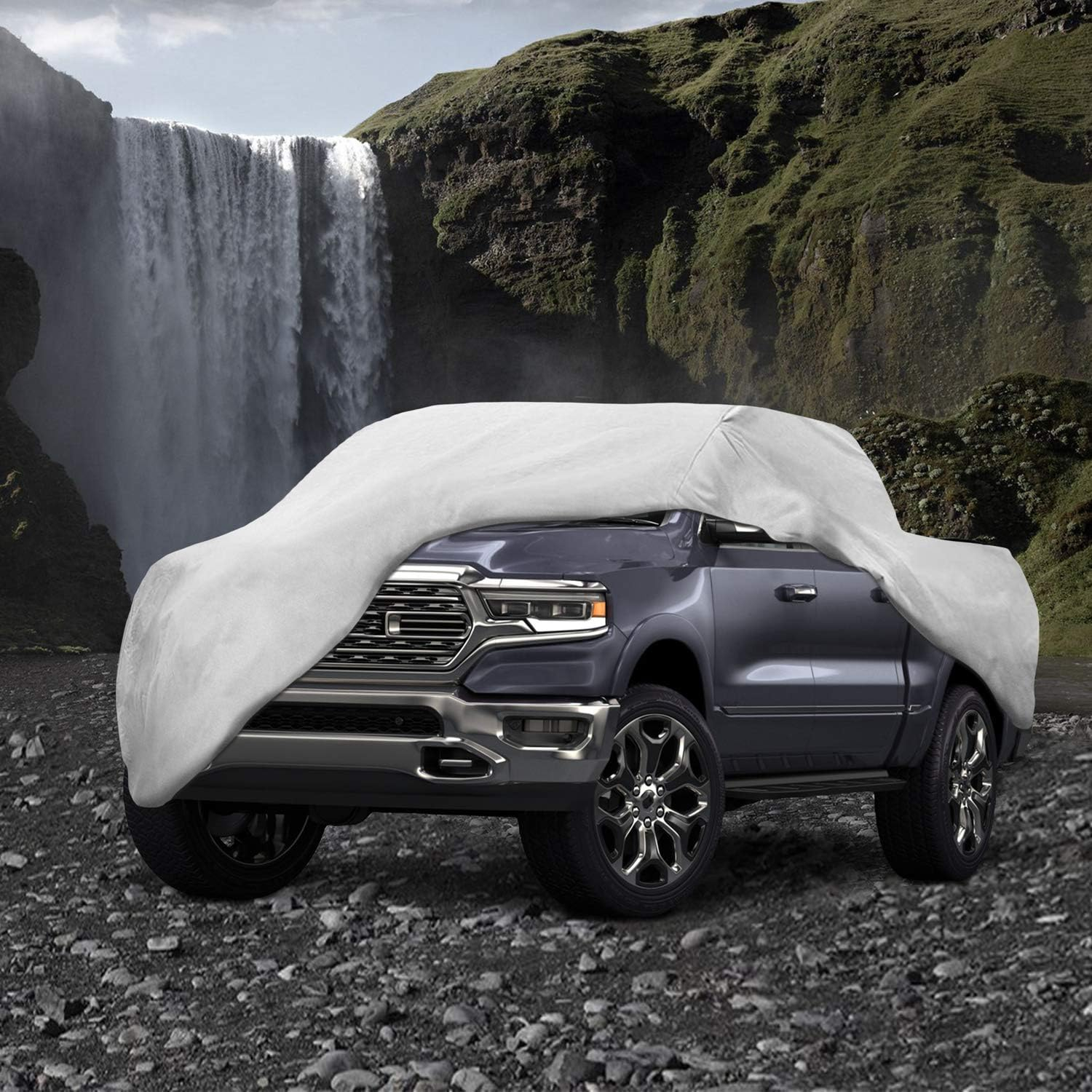 Motor Trend T-800 Truck Cover for Ram 1500 Crew Quad Cab Custom Fit All Weather Waterproof Pickup Protection
