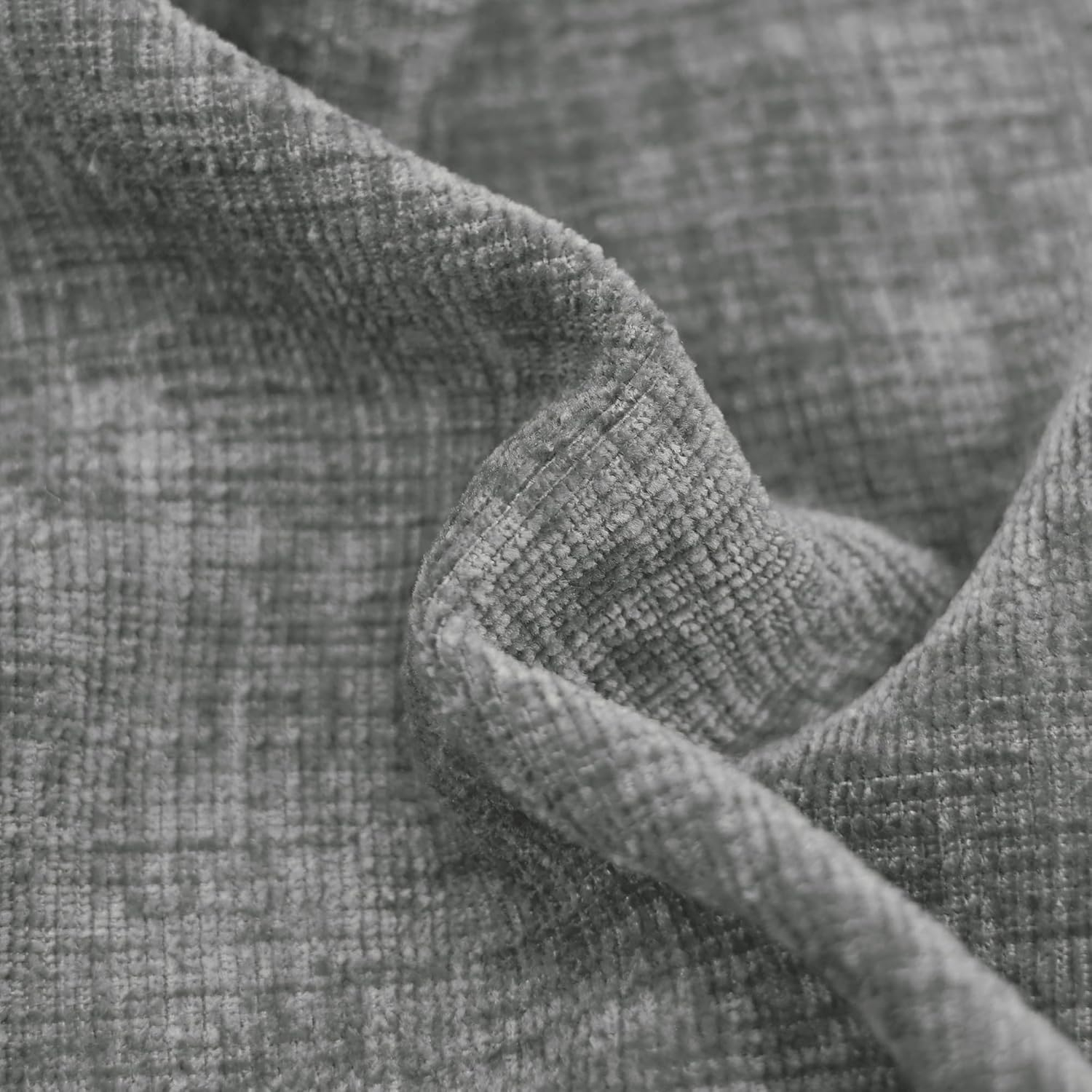 CaliTime Throw Pillow Covers Decorative 24 X 24 Inches Pack of 2 Cozy Chenille Cushion Cases for Couch Sofa Bed Living Room Home Medium Grey