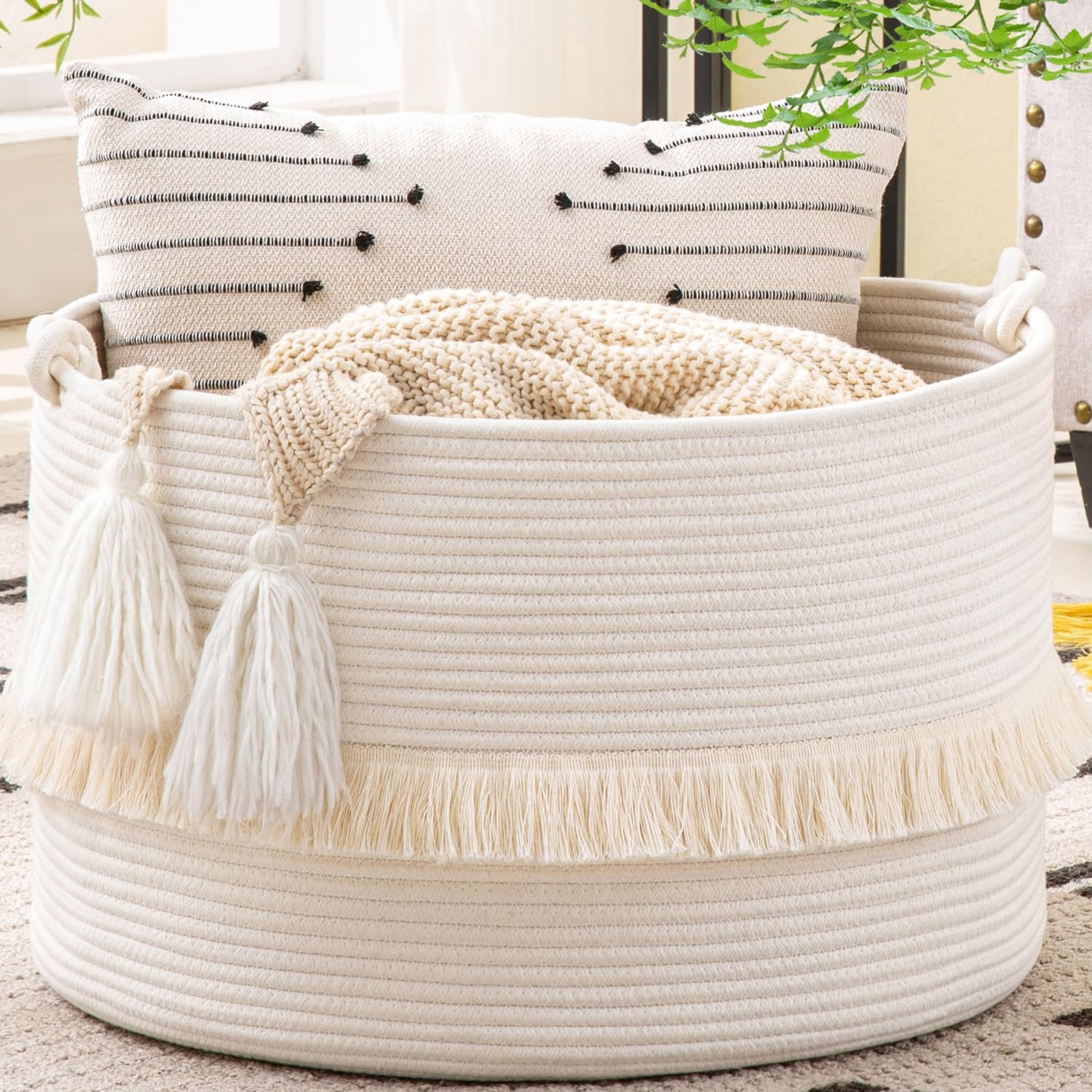 Beachcrest Home™ Fabric Laundry Basket