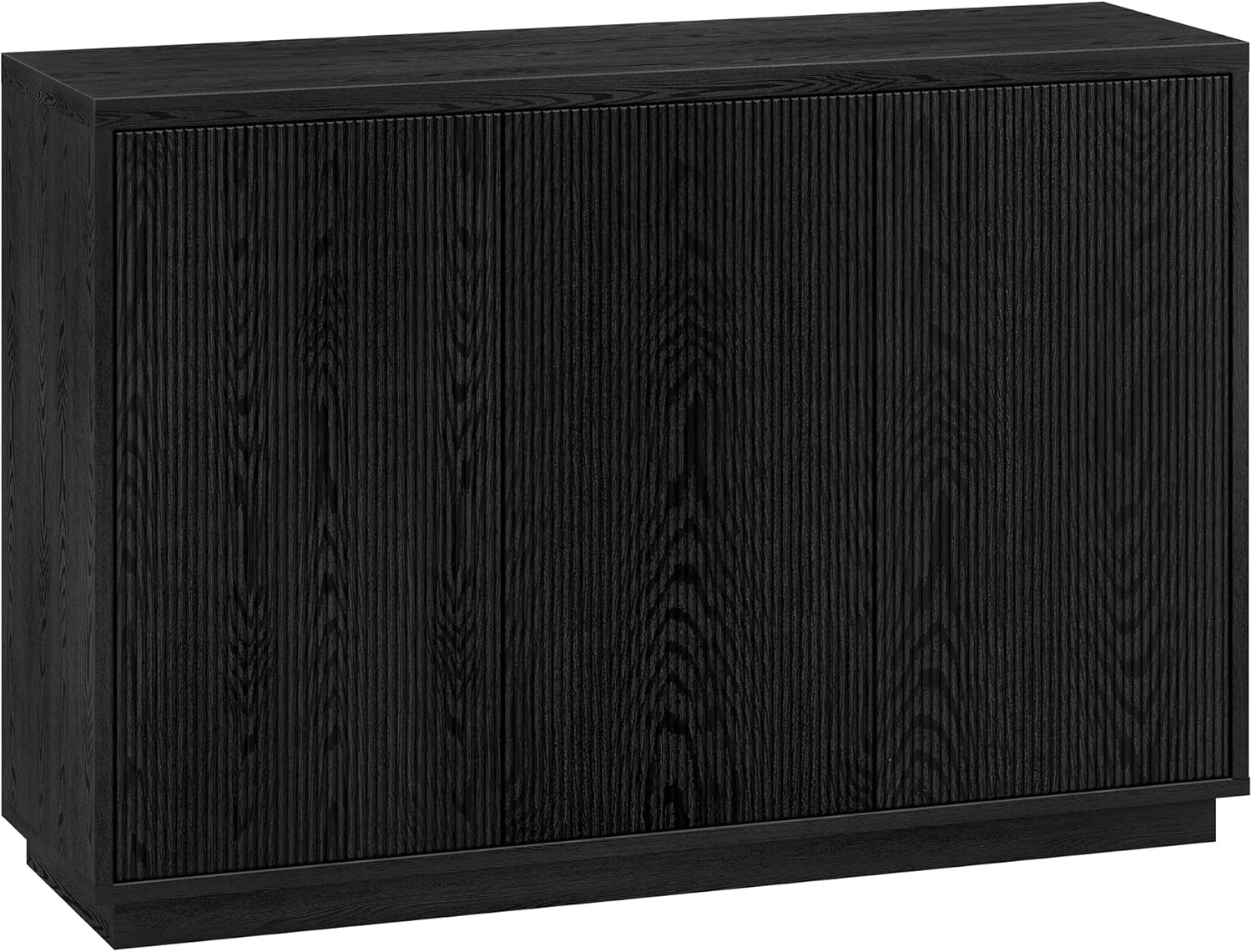 Evelyn&Zoe Alston 48" Wide Rectangular Buffet Table, Black Grain