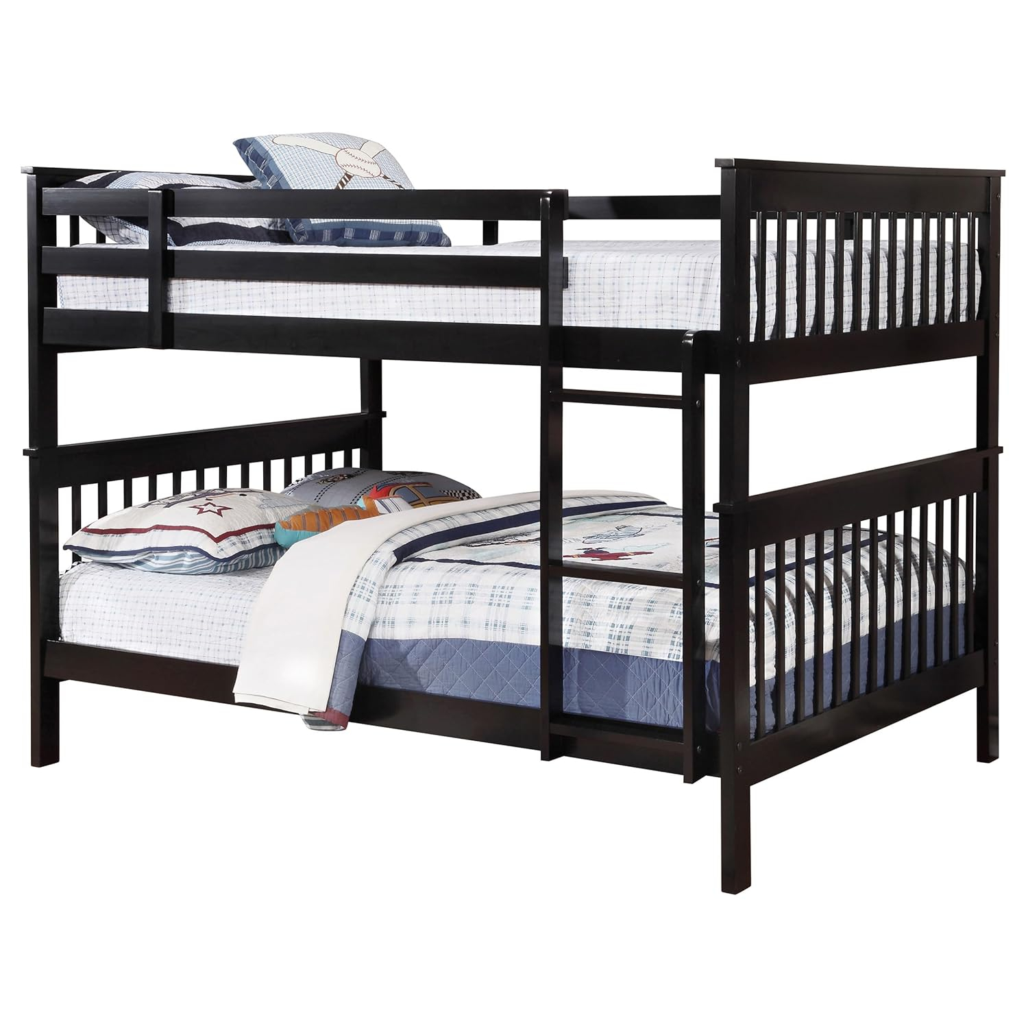 Coaster Chapman Transitional Full Over Full Wood Bunk Bed in Black Finish