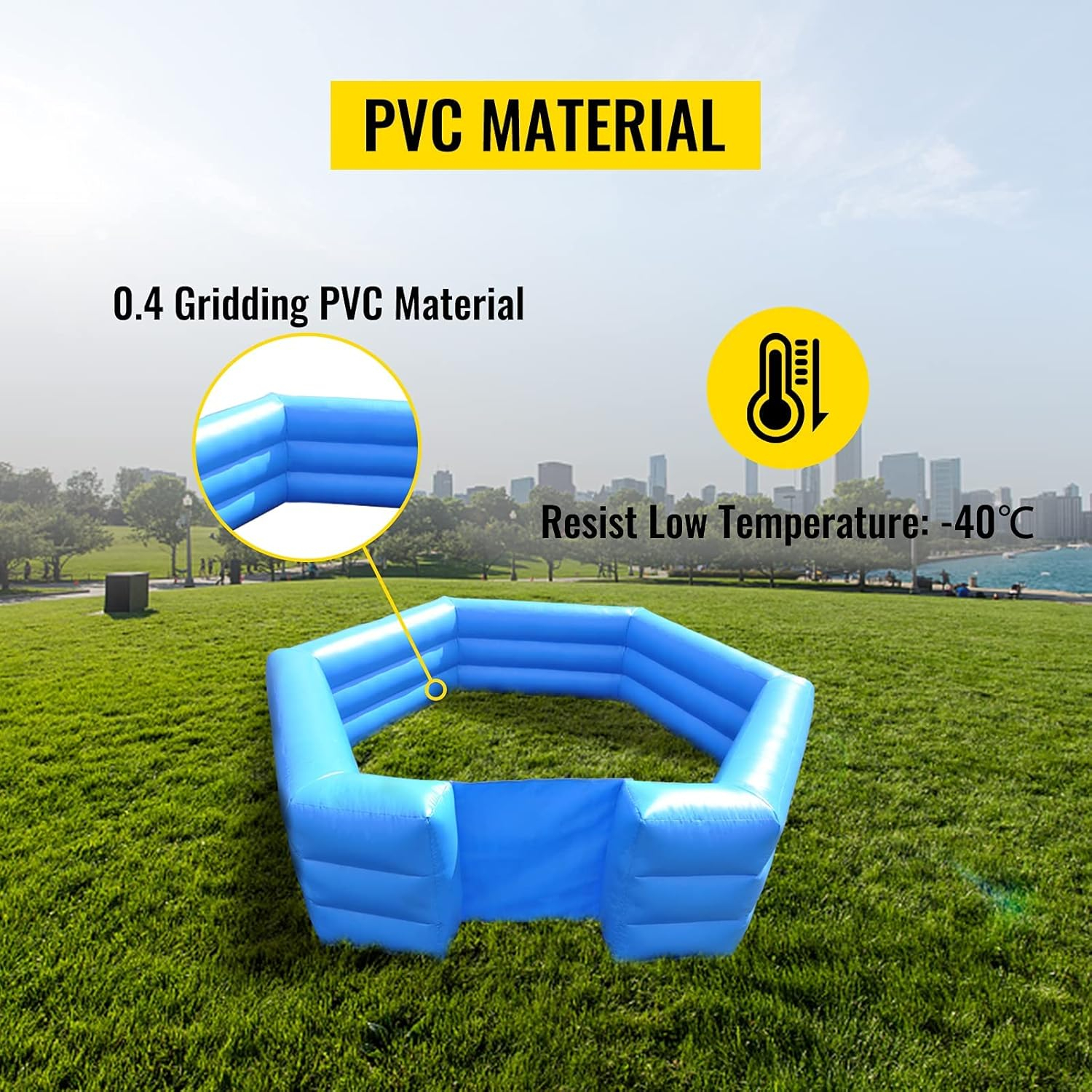 VEVOR Gaga Ball Pit Inflatable, 20 ft Gagaball Court with Electric Air Pump, Inflates in Under 3 Minutes for Outdoor Indoor School Family Activity