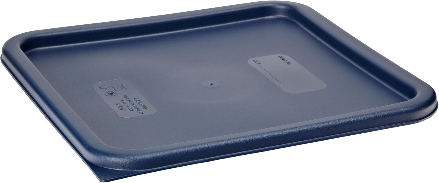 Cambro SFC12453 CamSquares Lid for 12, 18 & 22-Quart Food Storage Containers, Polyethylene, Midnight Blue, NSF