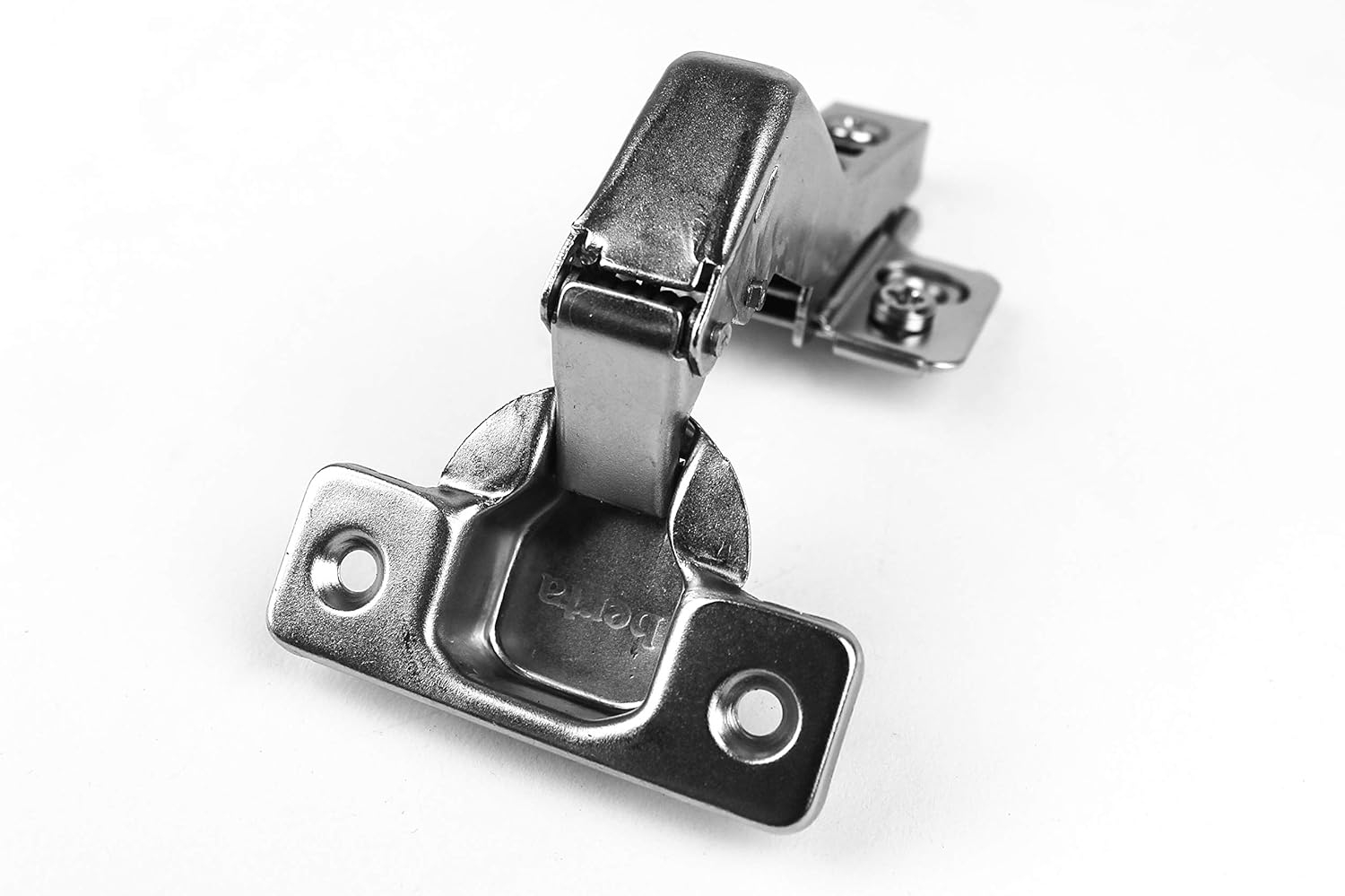 Berta 2-Pack Frameless Soft-Close Cabinet Hinges, 3D Adjustable Clip-On with Mounting Screws for 45° Corner Applications – Durable & Easy to Install