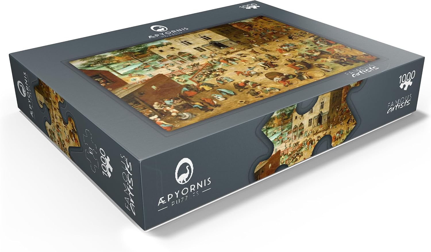 MyPuzzle - Childrens Games 1560 By Pieter Bruegel The Elder - Premium 1000 Piece Jigsaw Puzzle for Adults