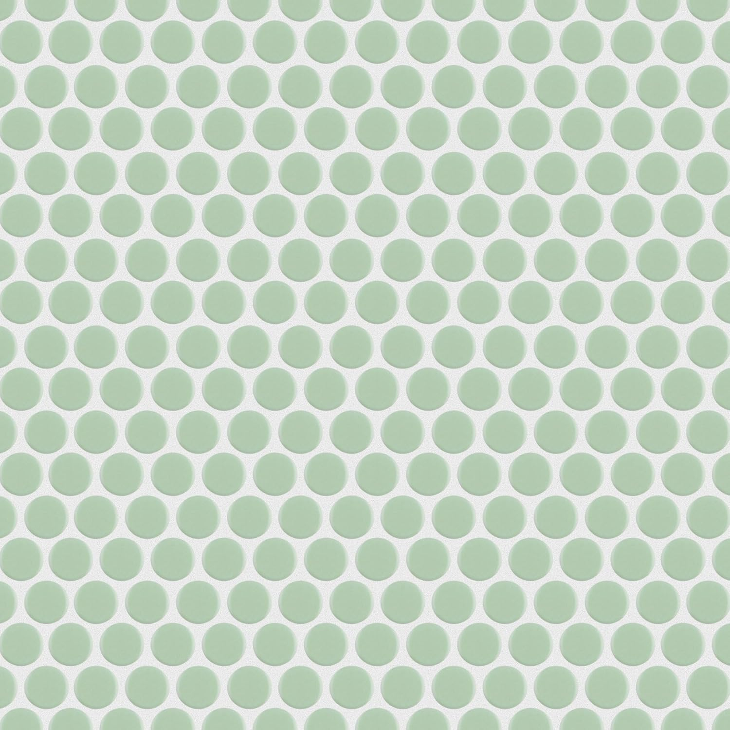 Metro Penny Matte Light Green 9-3/4 in. x 11-1/2 in. Porcelain Mosaic Tile (8.0 sq. ft./Case)